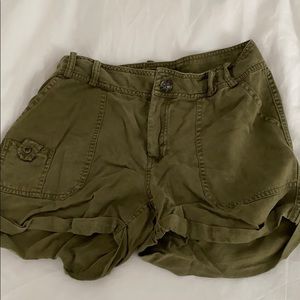 Urban Outfiters Green Soft Cargo Shorts